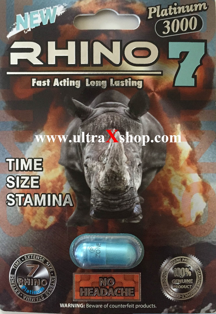 Rhino 7 Platinum 3000 Male Sexual Enhancer Pill Natural Formula New 